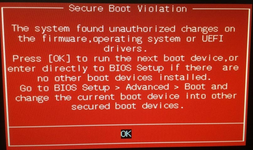 رفع خطای Secure Boot Violation در ویندوز