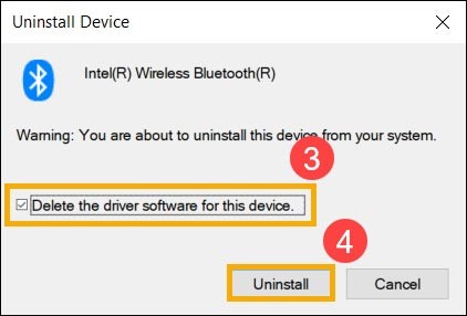 Delete the driver software for this device 