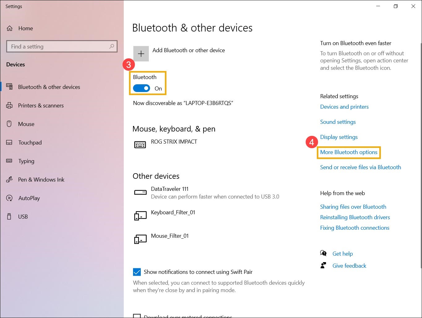 More Bluetooth options